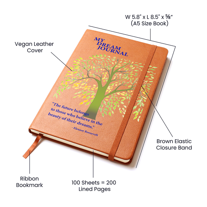 Keep your dreams alive with this leather bound Dream Journal
